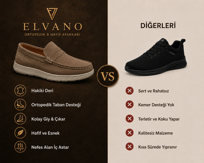 Elvano Ortopedik Süet Deri Ayakkabı